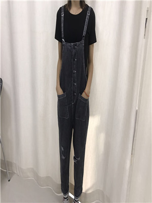 W37551930 B女牛仔背带裤套装MD