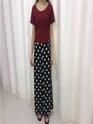 W35446405C女休闲九分裤MD$尚品枫叶W68