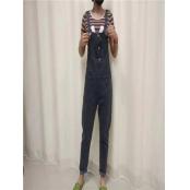 W325880 女牛仔九分背带裤MD