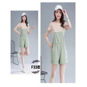 W9055F33C女背带裤套装MD$依卓娅欣19F33