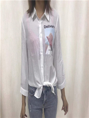 W905719802女八分袖衬衫HD