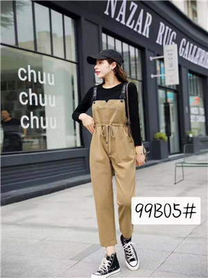 W907805C女休闲背带长裤MD