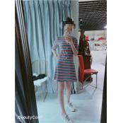 W3784193035C女夏季中袖裙MD