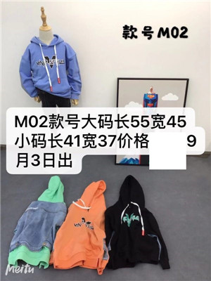 W1184M02男大童长袖带帽卫衣MD(H代15天)