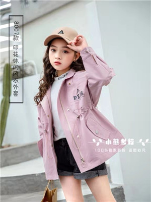 W64268007女大童风衣外套MD
