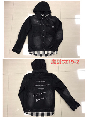 W9041219-2 男牛仔真两件外套MD