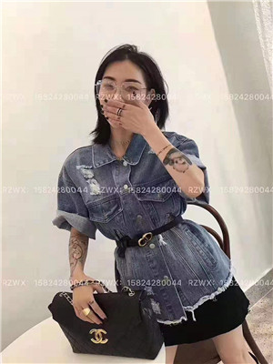 W38540883C女牛仔短袖外套MD^