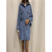 W99991905外购女牛仔长袖衬衫