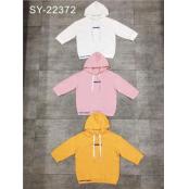 W033322372女中袖带帽卫衣MD