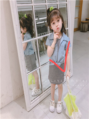 W640520871 女中童夏季两件套裙HH