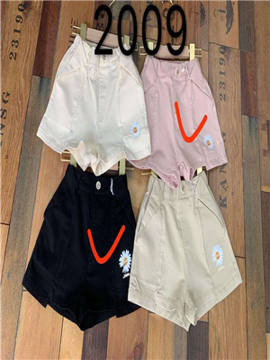 W68742009女中童休闲三分裤MD
