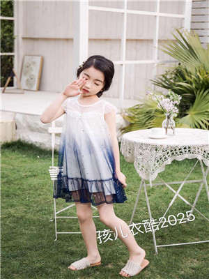 W64162025女中童夏季连衣裙MD
