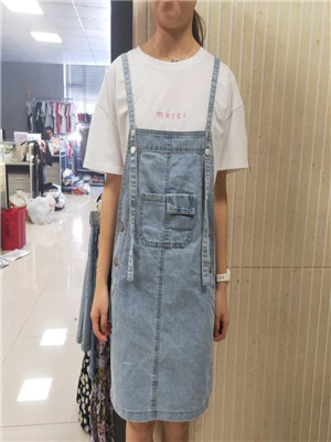 W38012015C女牛仔背带裙MD