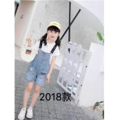 W68742018-1 女中童背带三分裤MD