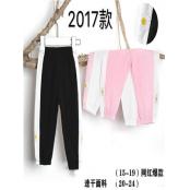 W68742017女中童休闲九分裤MD质