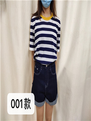 W2044001女牛仔三分裤MD