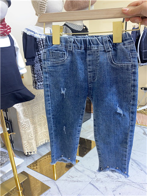 W6405886666女中小童牛仔长裤MD