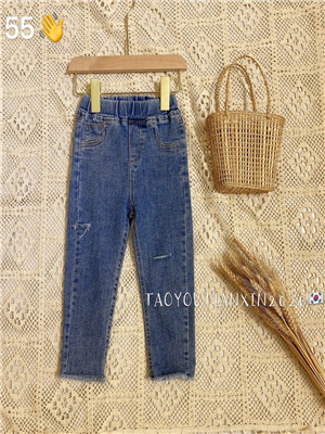 W6405886616女中小童牛仔长裤MD质