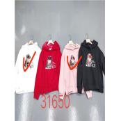 W381631650女长袖加绒带帽卫衣MD(系)