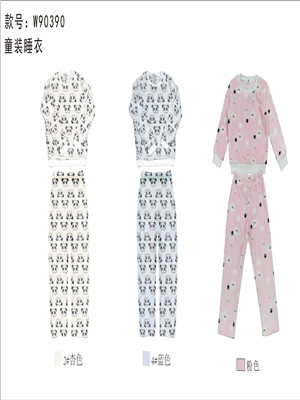 030N7428男女大童长袖睡衣(珊瑚绒)MD