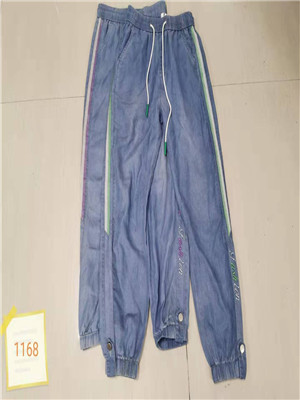 020K1168女牛仔长裤(紫色织带)MD
