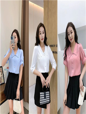020C9602女中袖衬衫(系)MD