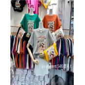 020T546女短袖T恤(系)MD(磨毛)