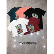 020T651女短袖T恤(系)MD(磨毛)